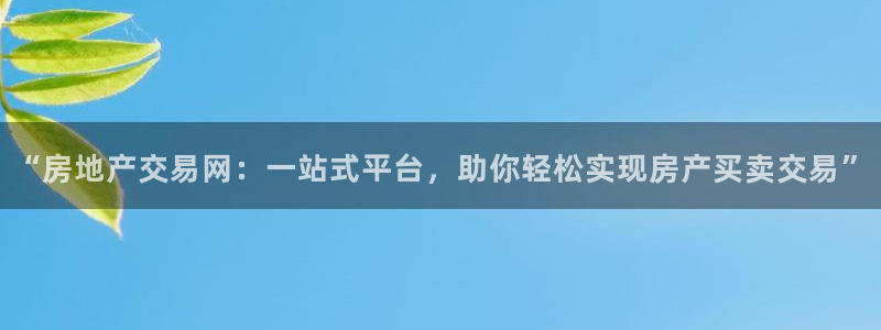 4120051风暴娱乐：“房地产交易网：一站式平台，助你轻松