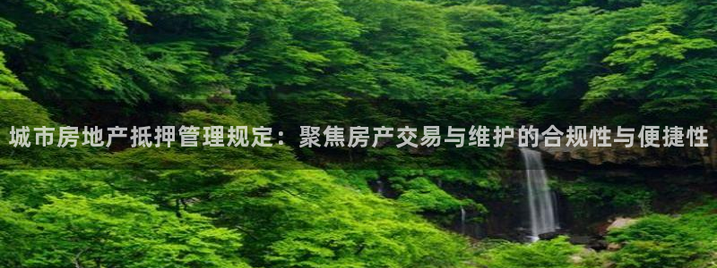 风暴娱乐主管是谁：城市房地产抵押管理规定：聚焦房产交易与维护