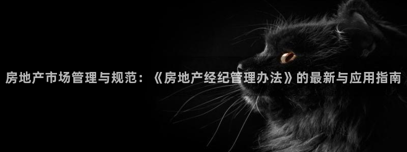 风暴大厅娱乐：房地产市场管理与规范：《房地产经纪管理办法》的