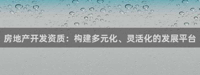 风暴娱乐拉菲8：房地产开发资质：构建多元化、灵活化的发展平台